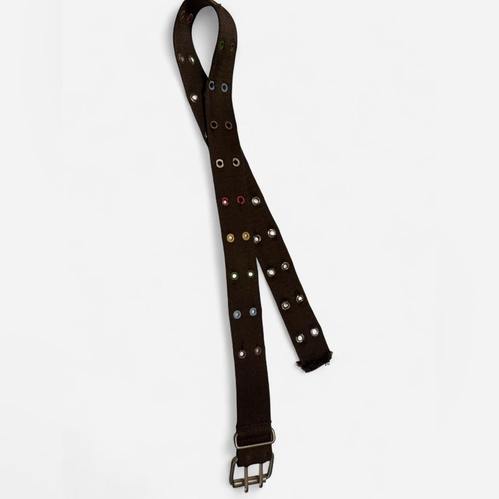 Vintage Y2K Brown belt with multi-coloured beads - Picture 4 of 4